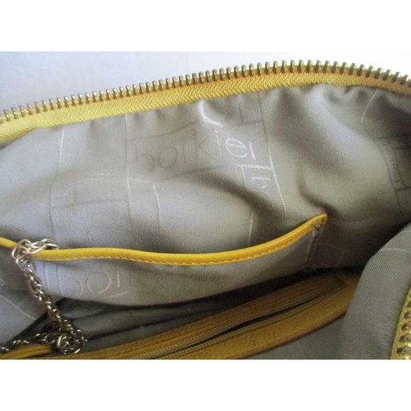 *Botkier Golden Yellow Pebbled 2-Way Shoulder Satchel Bag - Picture 10 of 12